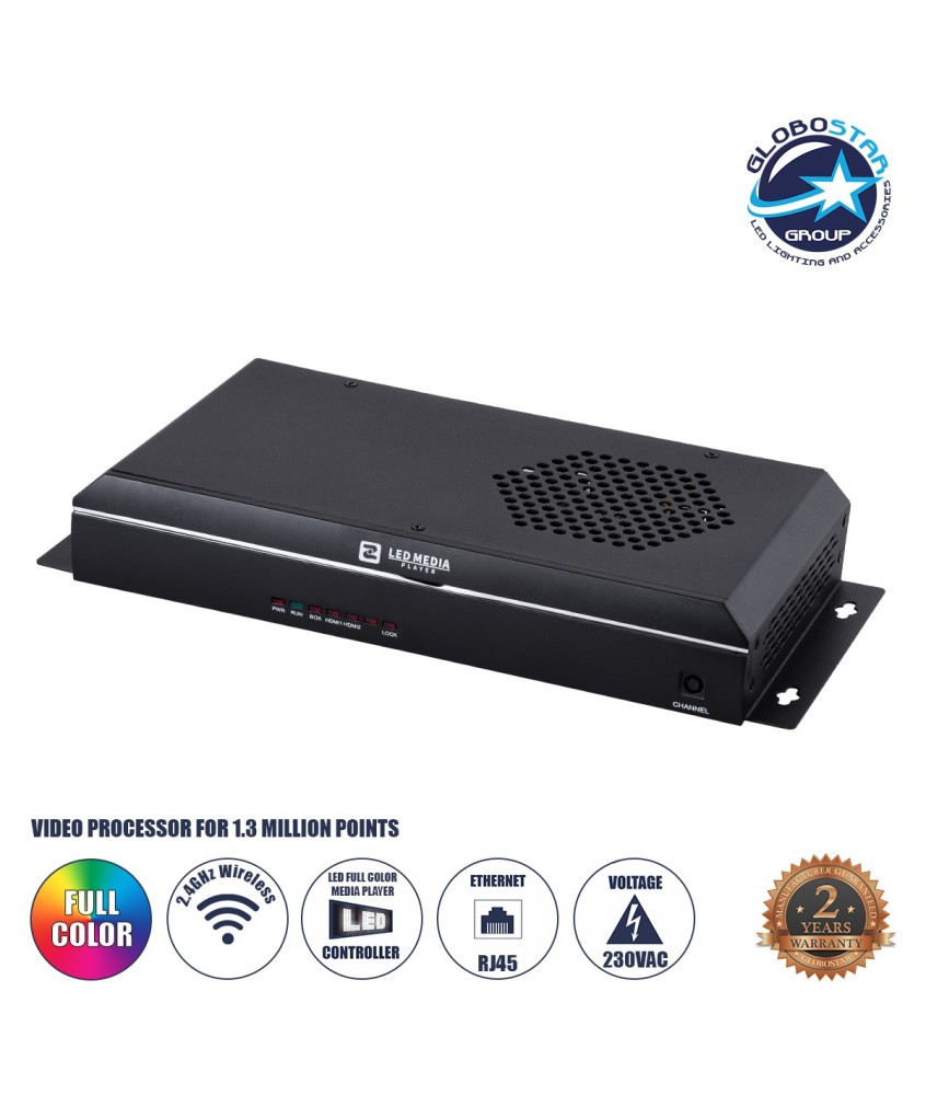GloboStar® PROCULCO ZH-C2 90238 Professional LED Video Processor - Επαγγελματικός Επεξεργαστής Βίντεο για Ψηφιακές Οθόνες LED Video Wall - 1.3 Million Points - Loading Area W4096 x H2160 - WiFi - Android 5.1 - AC 220-240V - IP20 Μ31.5 x Π16 x Υ5.5cm